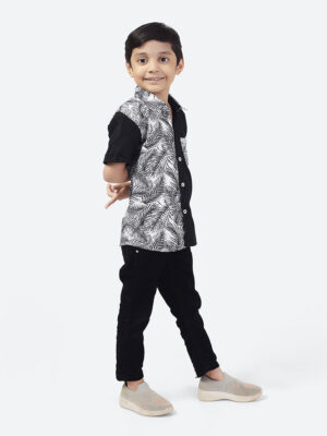 boys-black-mix-match-printed-shirt-right-model