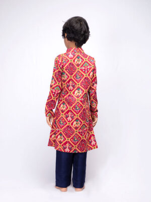 boys-pink-patola-printed-sherwani-trouser-set-back-model