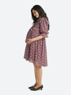 moms-pleated-a-line-maternity-left-model